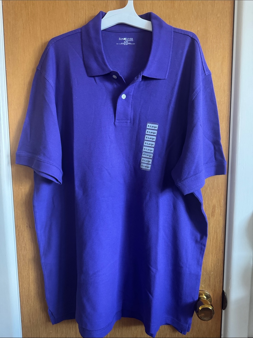 Sun River Men’s Short-Sleeve Polo — Vibrant Purple, X-Large